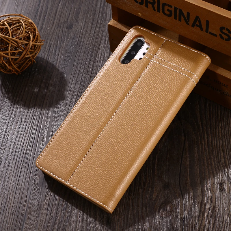Для samsung Note10 кожаный чехол Магнитный кожаный чехол для телефона из воловьей кожи откидная подставка для карт смарт-чехол для samsung Galaxy Note10 Plus