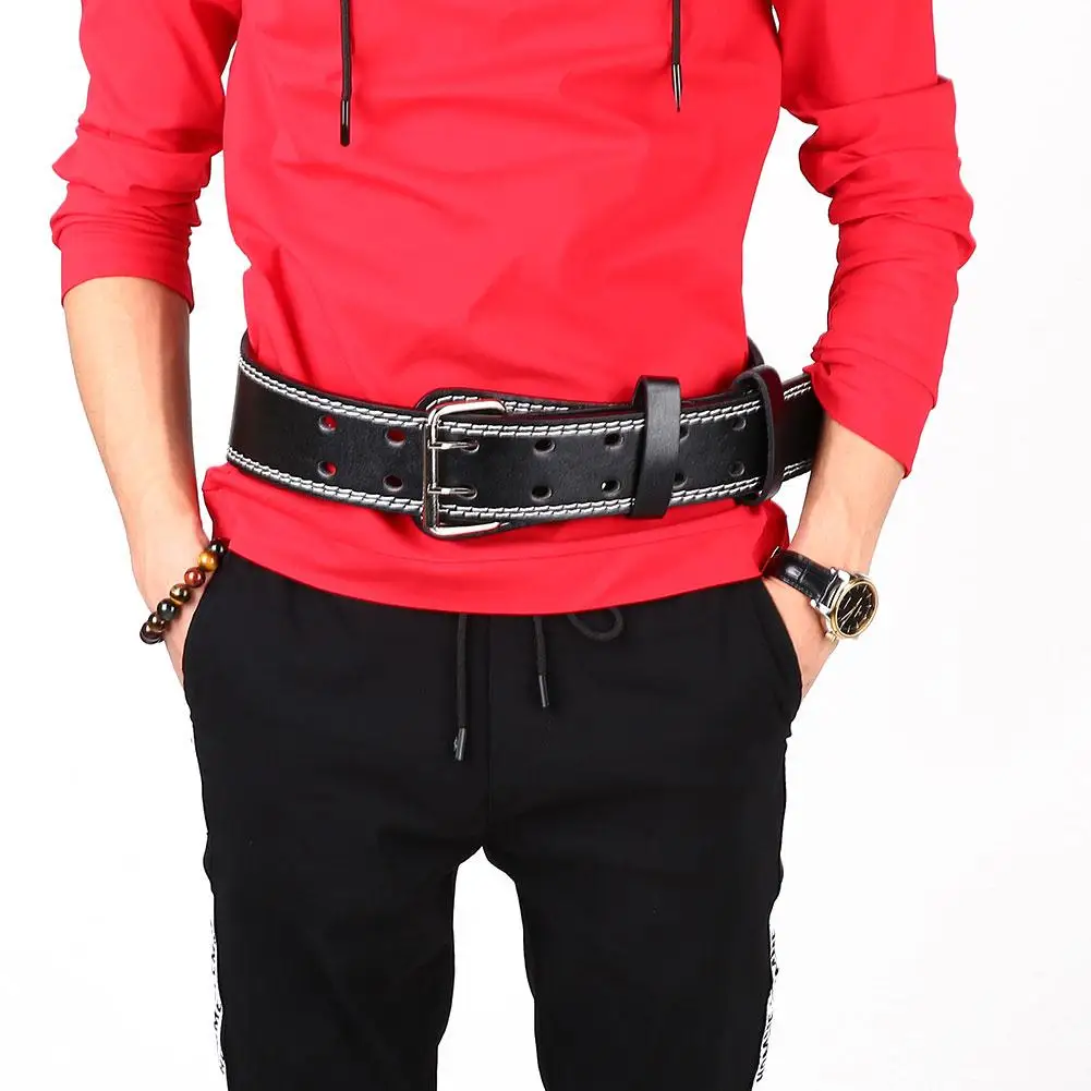 

PVC Weight Lifting Belt Powerlifting Belt Men Gym Fitness Equipment Black