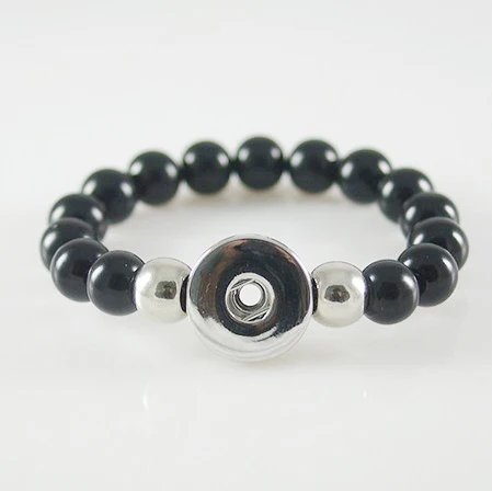 Стеклянные бусины стрейчевый браслет ручной работы длина 15 см размер для детей 18