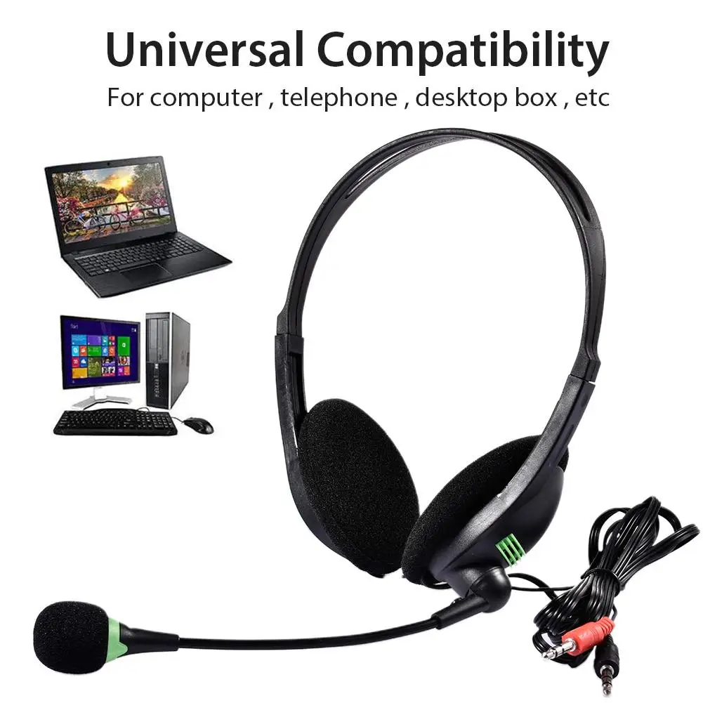 

2020 New WiredEarphone Headphone With Microphone 3.5mm Plug MIC Headset Skype For PC Computer Laptop