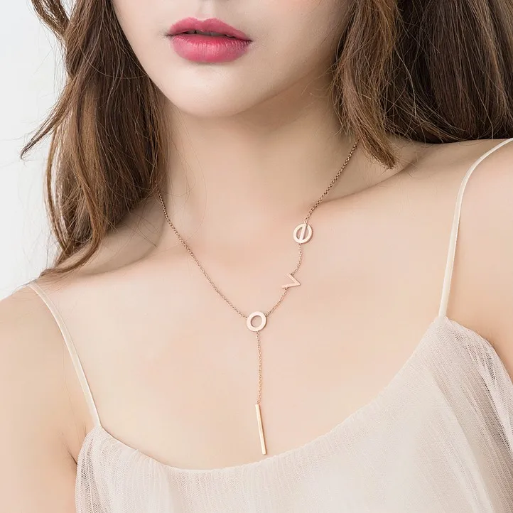 Классическое ожерелье из нержавеющей стали для женщин дизайнерское ювелирное