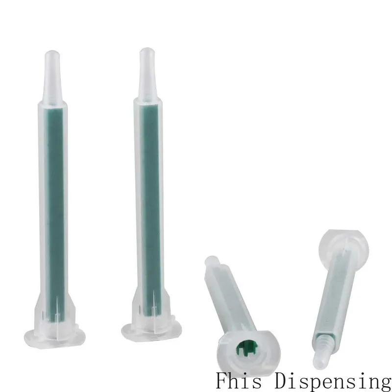 Полимерный статический миксер 5 3 16/F6 16 смешивающие сопла для Duo Pack Epoxies Bayonet Square Green