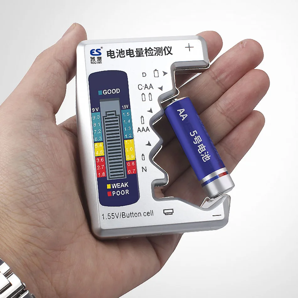 

Детектор заряда батареи тестер напряжения сухой батареи AAA/AA емкость цифровой дисплей