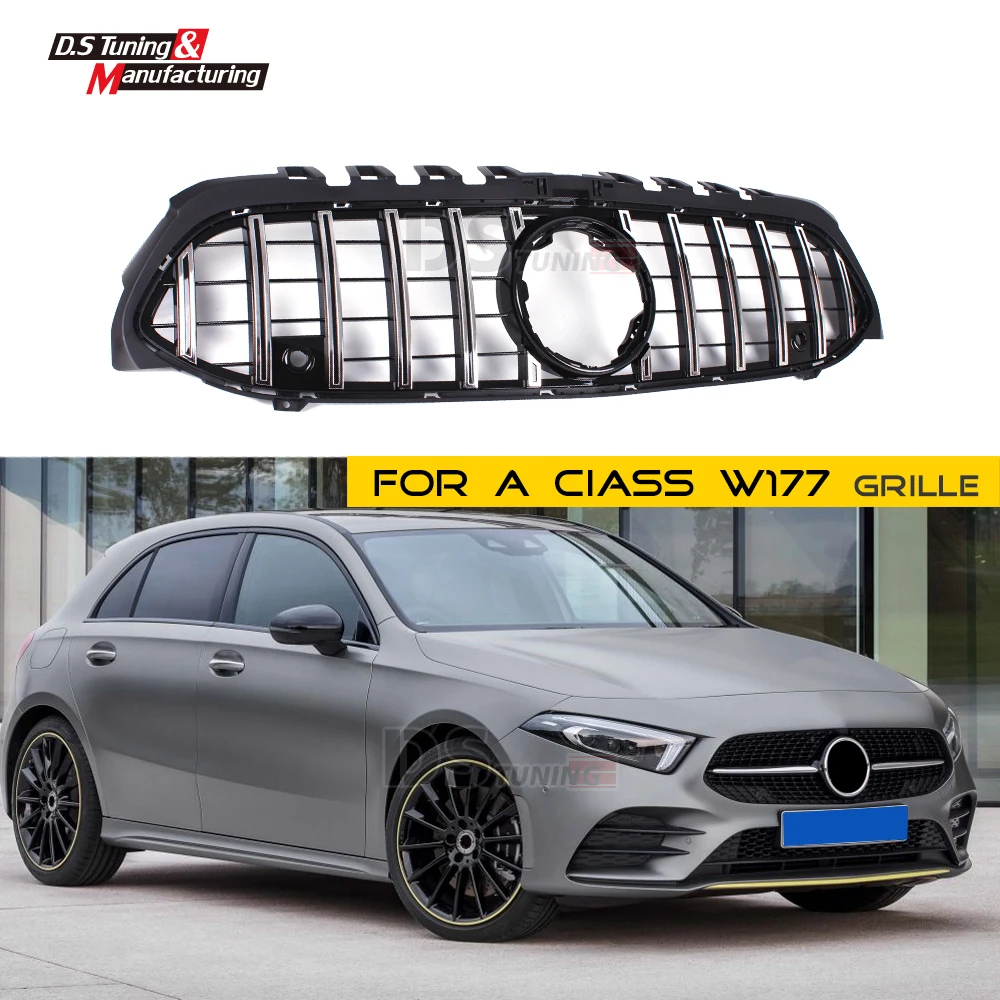 Новая передняя сетчатая решетка для Benz New A class W177 хэтчбек V177 Седан ABS серебристый