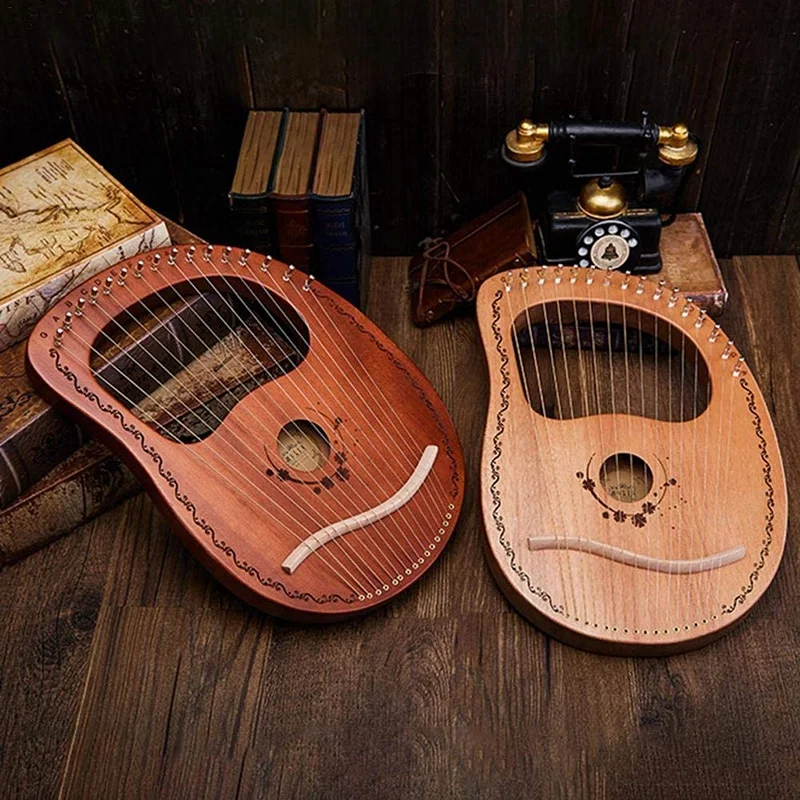 

Lyre Harp 16 String Harp Portable Small Harp with Durable String Musical Instrument Stable Sound Harp