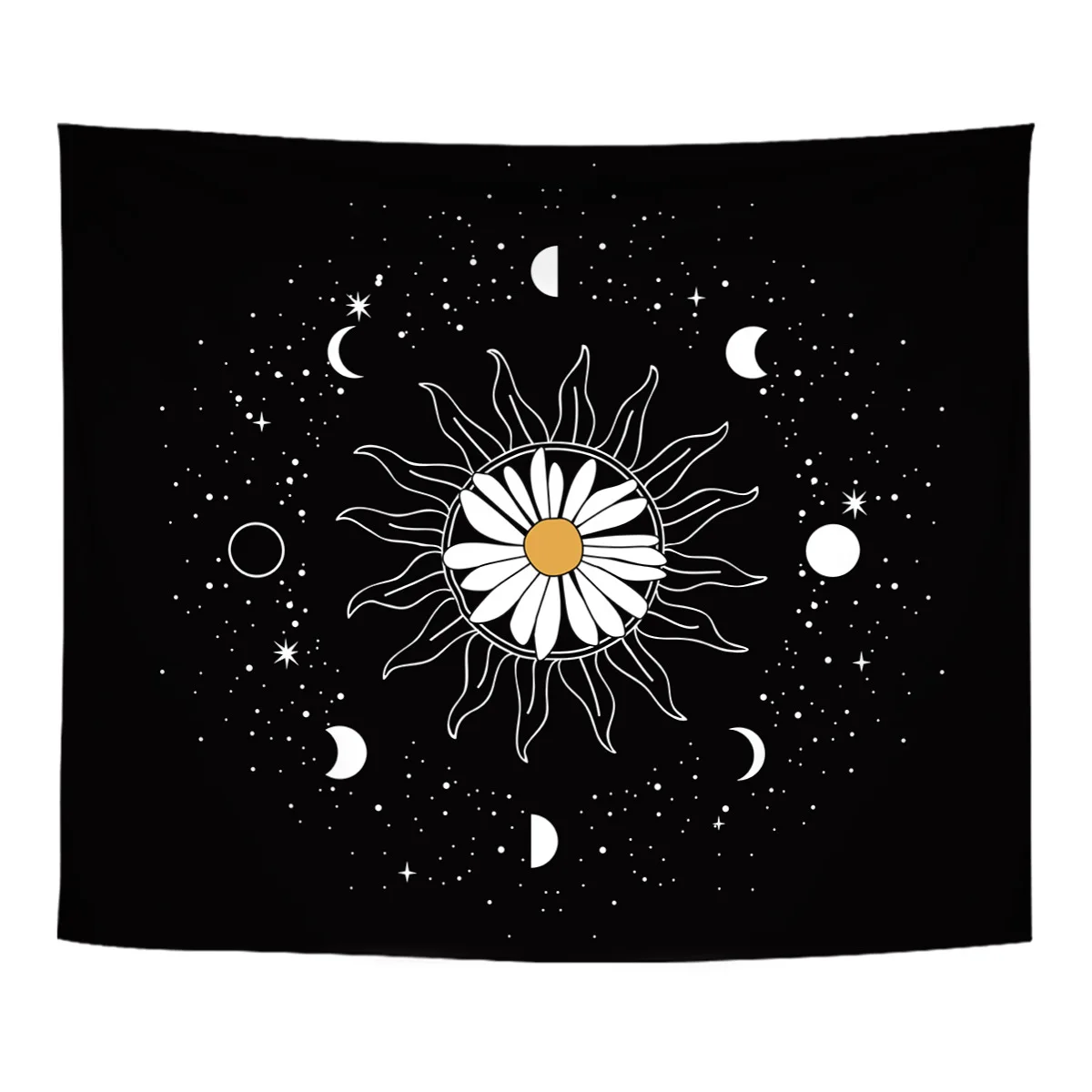 

Sun Moon Tapestry Bohemian Hanging Cloth Background Fabric Home Bedroom Living Room Decorative Cloth