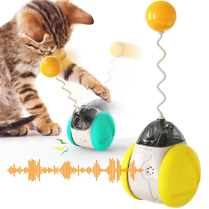 

Cat Toy Interact Squeak Balance Teaser Cat Catnip Ball Teaser Cat Interactive