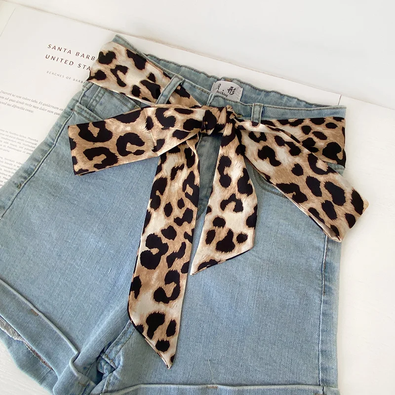 Женское шелковое платье с поясом разнообразные милые шарфы двойным принтом