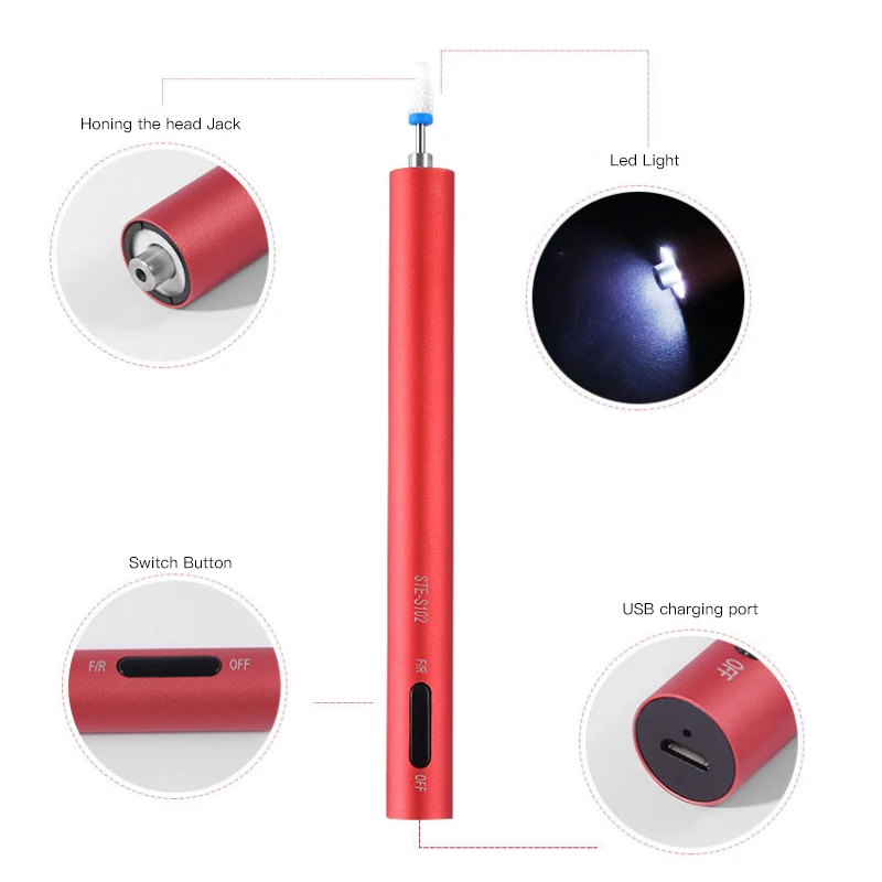 Аппарат для маникюра и педикюра портативное электрическое устройство полировки