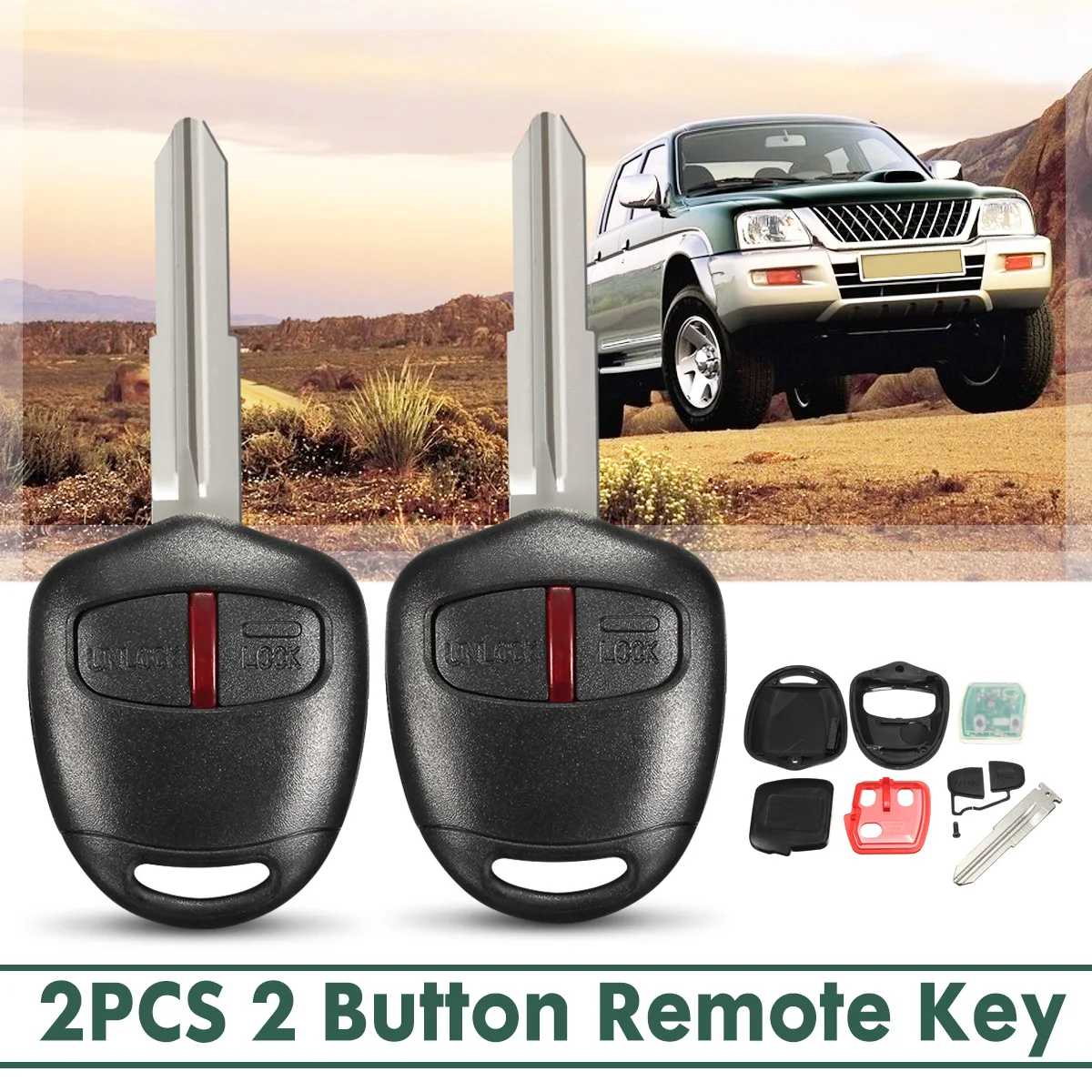 2 кнопки флуоресцентный чип 433 МГц ID46 для Mitsubishi L200 Shogun Triton Pajero Montero 2006 2007 2008 2009 2010