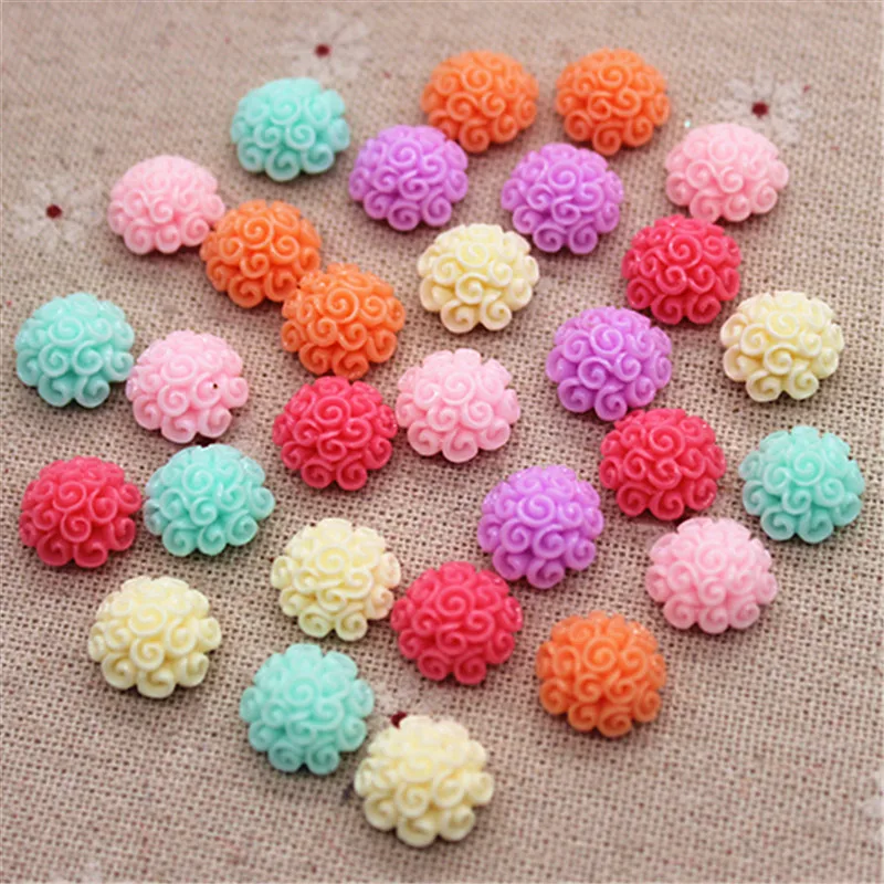 50 шт. 13 мм искусственный цветок с плоской задней стороной Кабошон DIY ювелирные