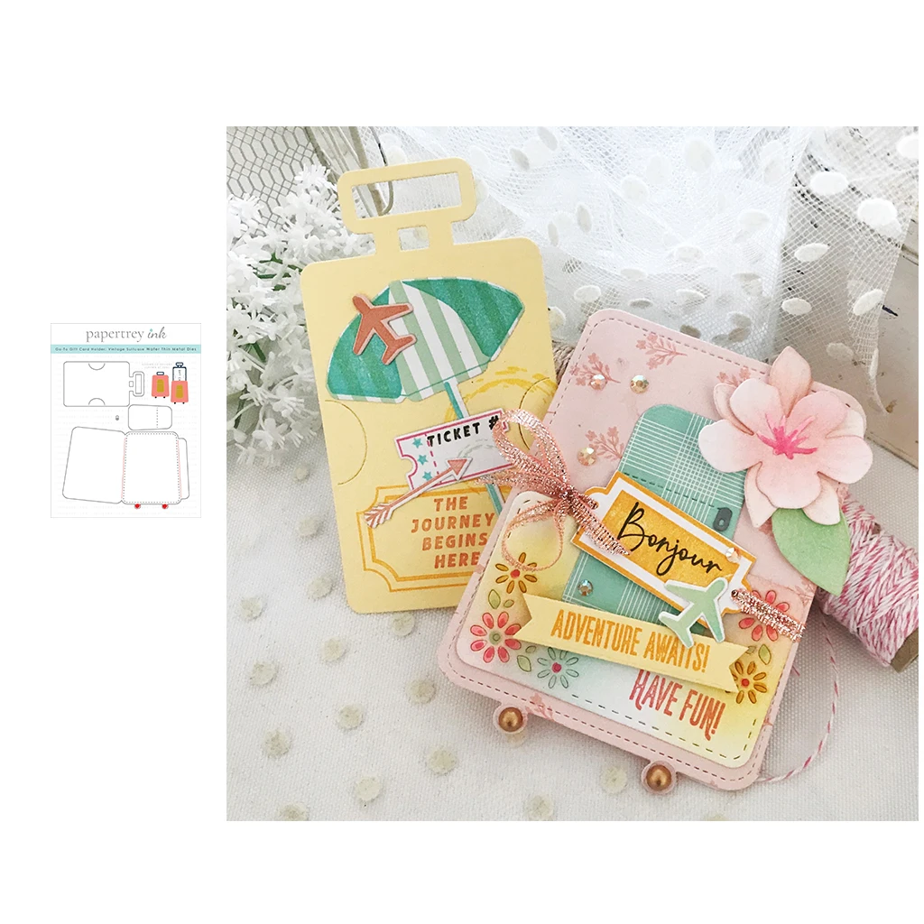 

JC Metal Cutting Dies Travel Trolley Case Bag Scrapbooking Craft Punch Blade Stencil Handmade Make Mould Sheet Decor Template