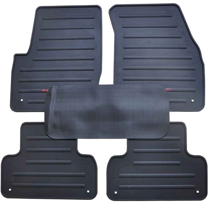 

Waterproof Non Slip Rubber Car Floor Mats for EVOQUE No Odor Green Latex Carpets Five Seats