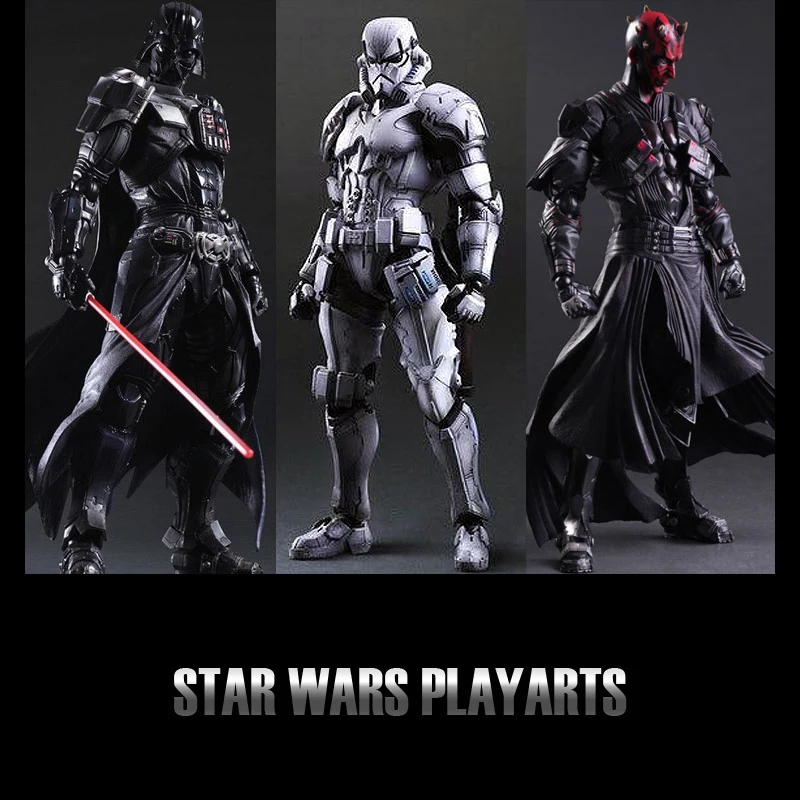 

Original Anime Star Wars Figure Imperial Stormtrooper Darth Maul Darth Vader Boba Fett Boxed 28cm PVC Action Model Kids Toys