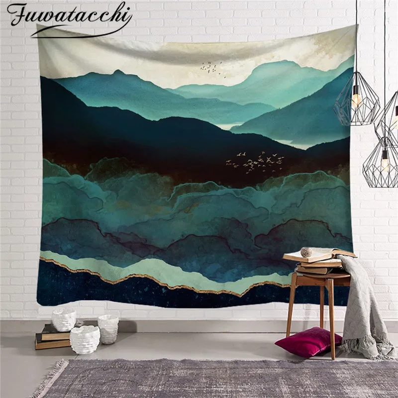 Fuwatacchi настенный гобелен с мандалой новинка для путешествий кемпинга восхода