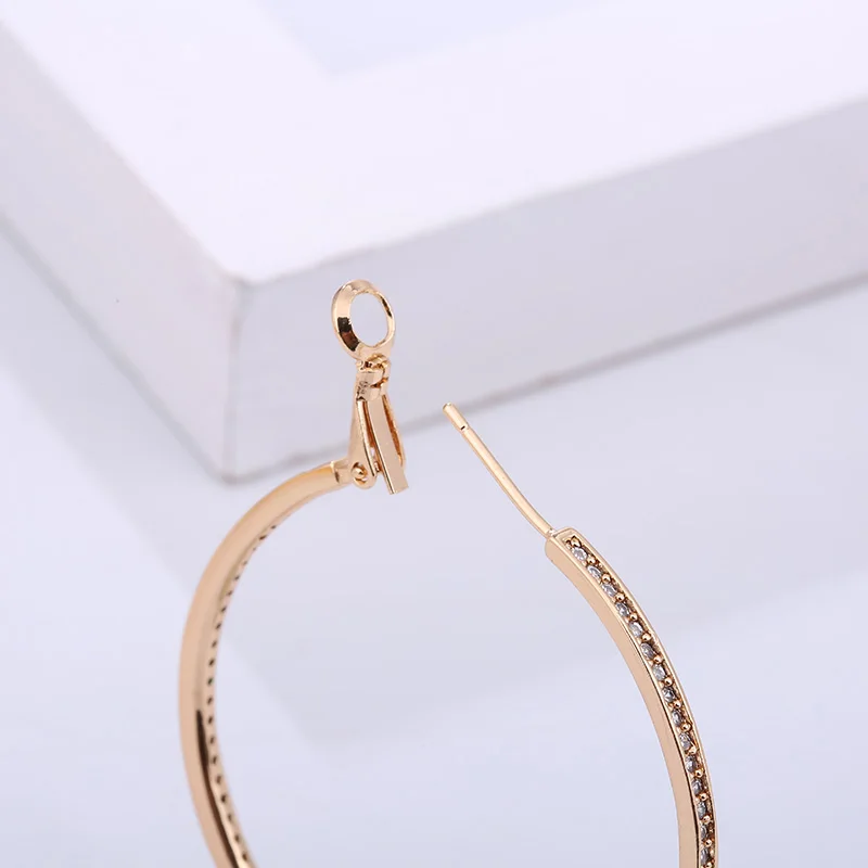 Женские простые серьги кольца MAIKALE большие круглые золотого и серебряного цвета