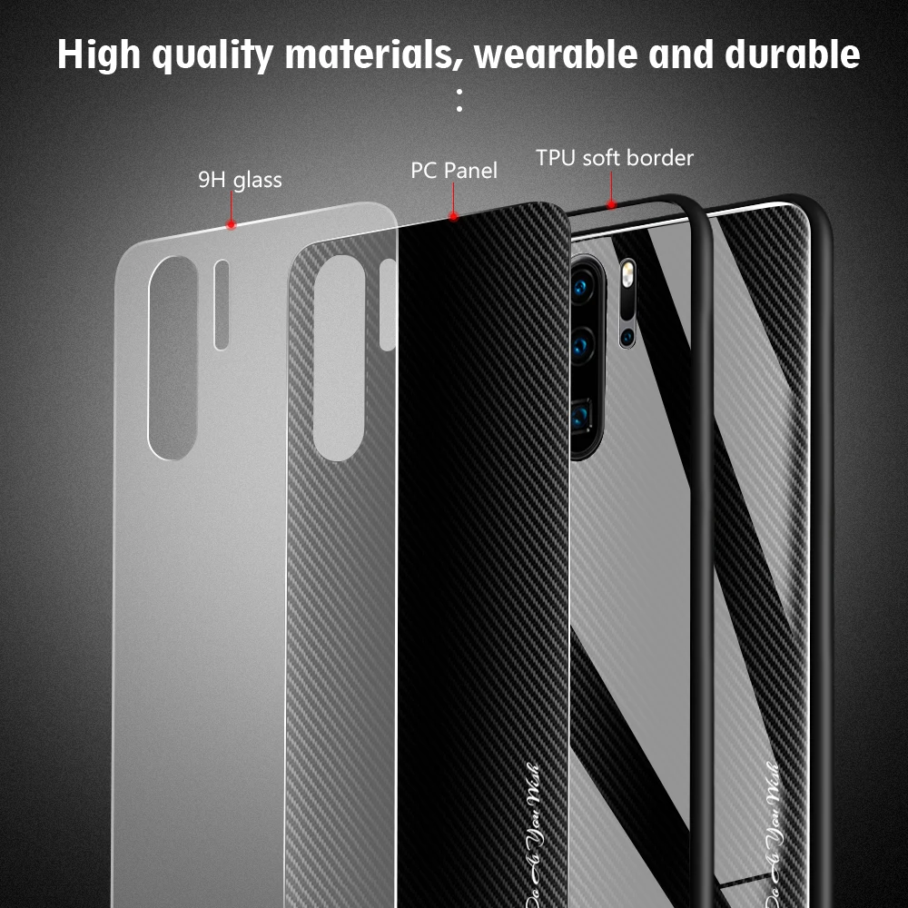 Для huawei P30 P20 Pro Lite 2019 текстурированный стеклянный чехол для телефона градиентные