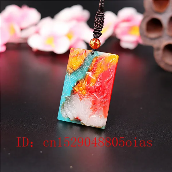 Natural Color Hetian Jade Stone Dragon Pendant Necklace Chinese Jadeite Jewelry Fashion Charm Amulet Carved Gifts for Women Men | Украшения