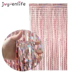 2 м розовое золото занавеска s металлик Блестки из фольги бахрома занавеска Свадьба День Рождения фотография фон украшения