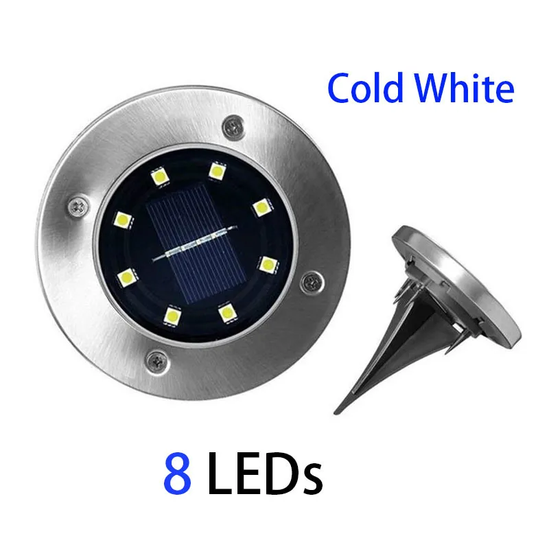 8 LEDS Lawn Lamp 48 светодиодный уличный светильник на солнечной батарее с датчиком движения, лампы для садовой безопасности, уличный водонепроницаемый настенный светильник с пультом дистанционного управления - Испускаемый цвет: 8 LEDS Lawn Lamp
