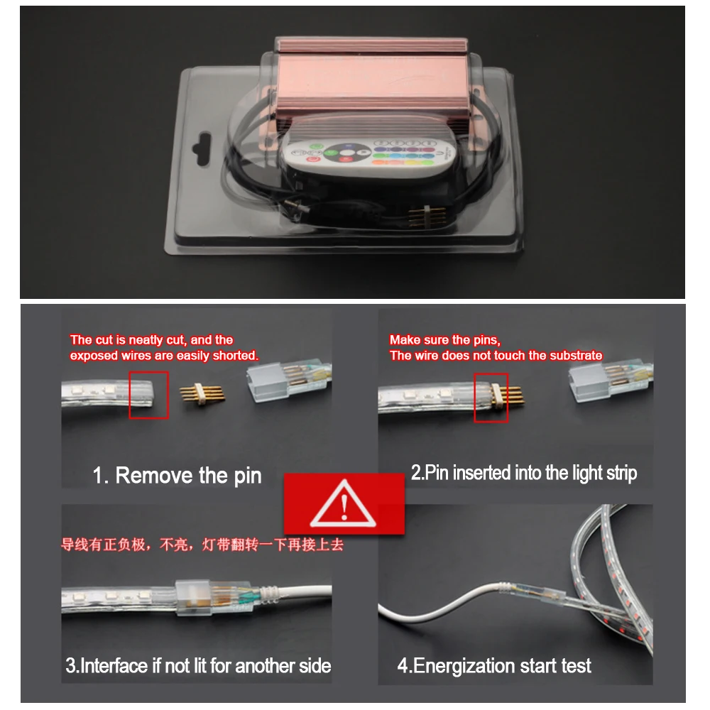 EU 220V Waterproof 24key IR remote controller 1500W 2500W For 5050 2835 RGB LED Strip Neon Light | Лампы и освещение