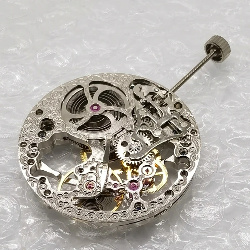 Запасной Серебряный механизм с ручным заводом 17 камней прочный для механизма