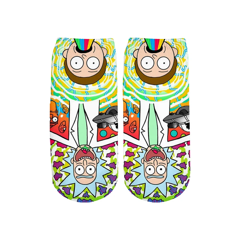28 Новейшие Rick and Morty 3D печатных мультфильм милые короткие носки для мужчин женщин harajuku корейские носки RS-005 - Цвет: 28