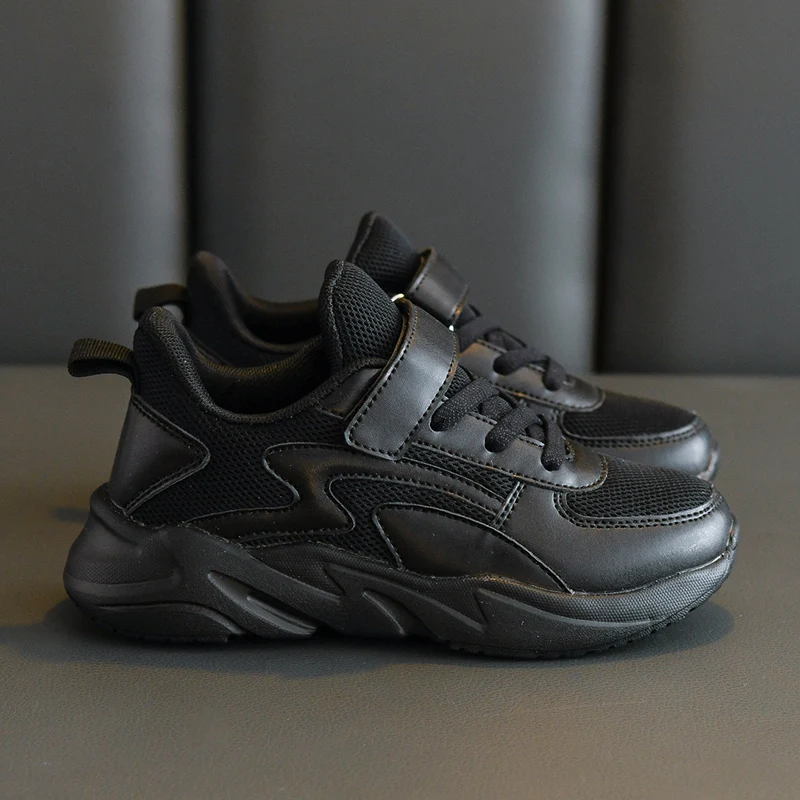 Кроссовки детские для мальчиков и девочек школьная обувь на липучках прогулок