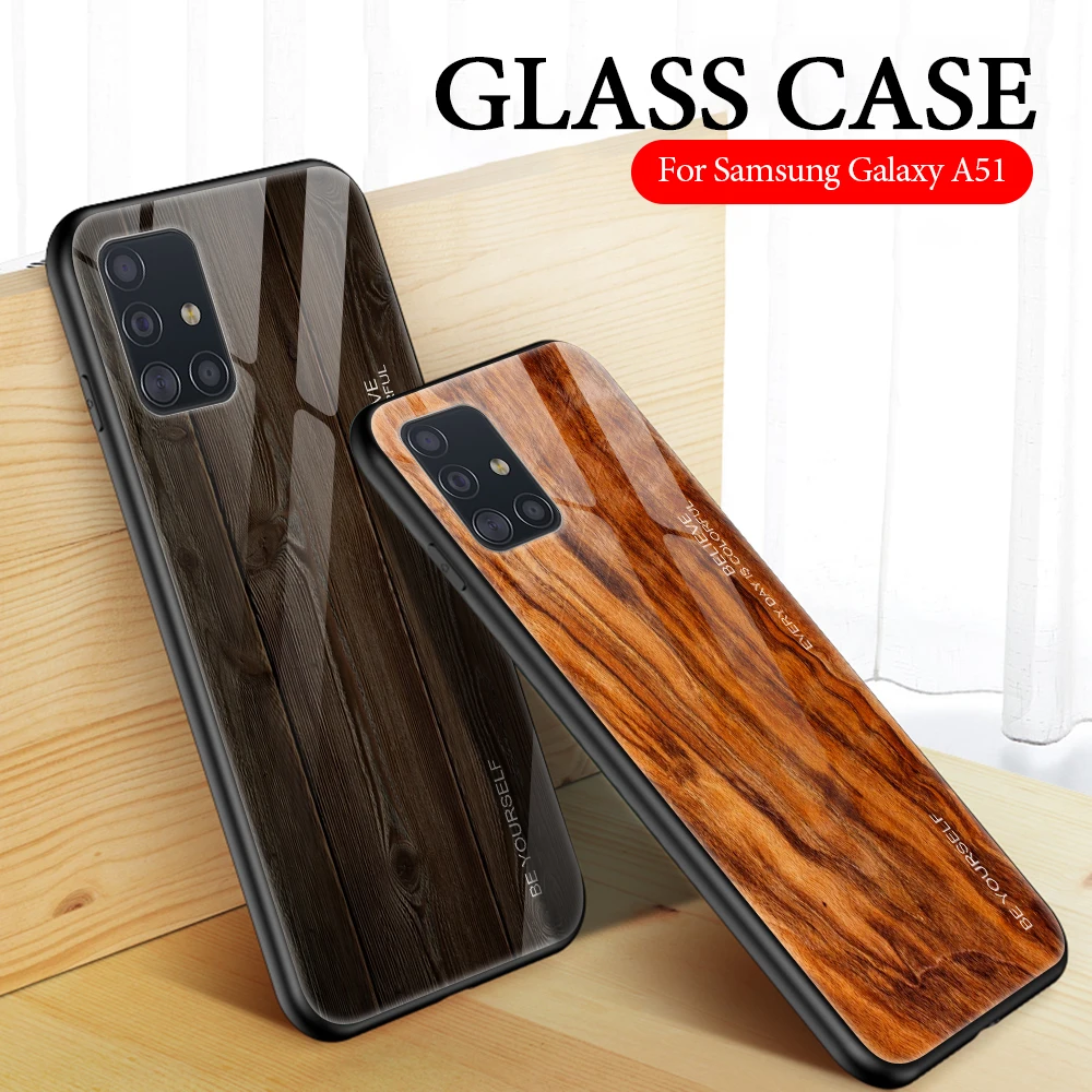 Tempered Glass Case for Samsung S23 S22 Ultra Plus A51 A71 A50 A70 A40 A10 S21 Ultra Plus A72 A52 A53 A73 A32 A52S 5G Cover Case