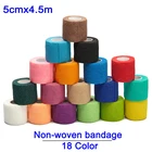 Самоклеящаяся эластичная повязка, цветная спортивная лента для снятия боли в мышцах, эластопласт, экстренная лента для колена, пальцев, лодыжки, ладони, плеча