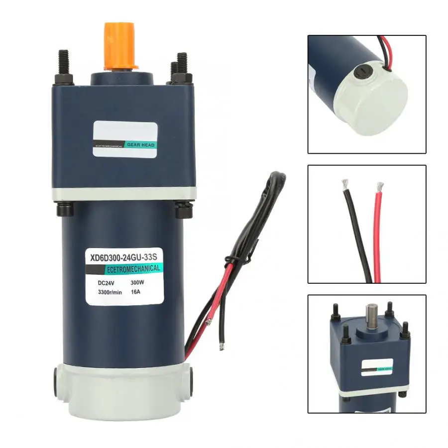 24V 300W высокий торсионный постоянный магнит DC шестерни ed металлический редуктор