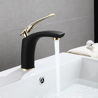 cheap price modern black lacquer single hole bathroom sinks basin faucet