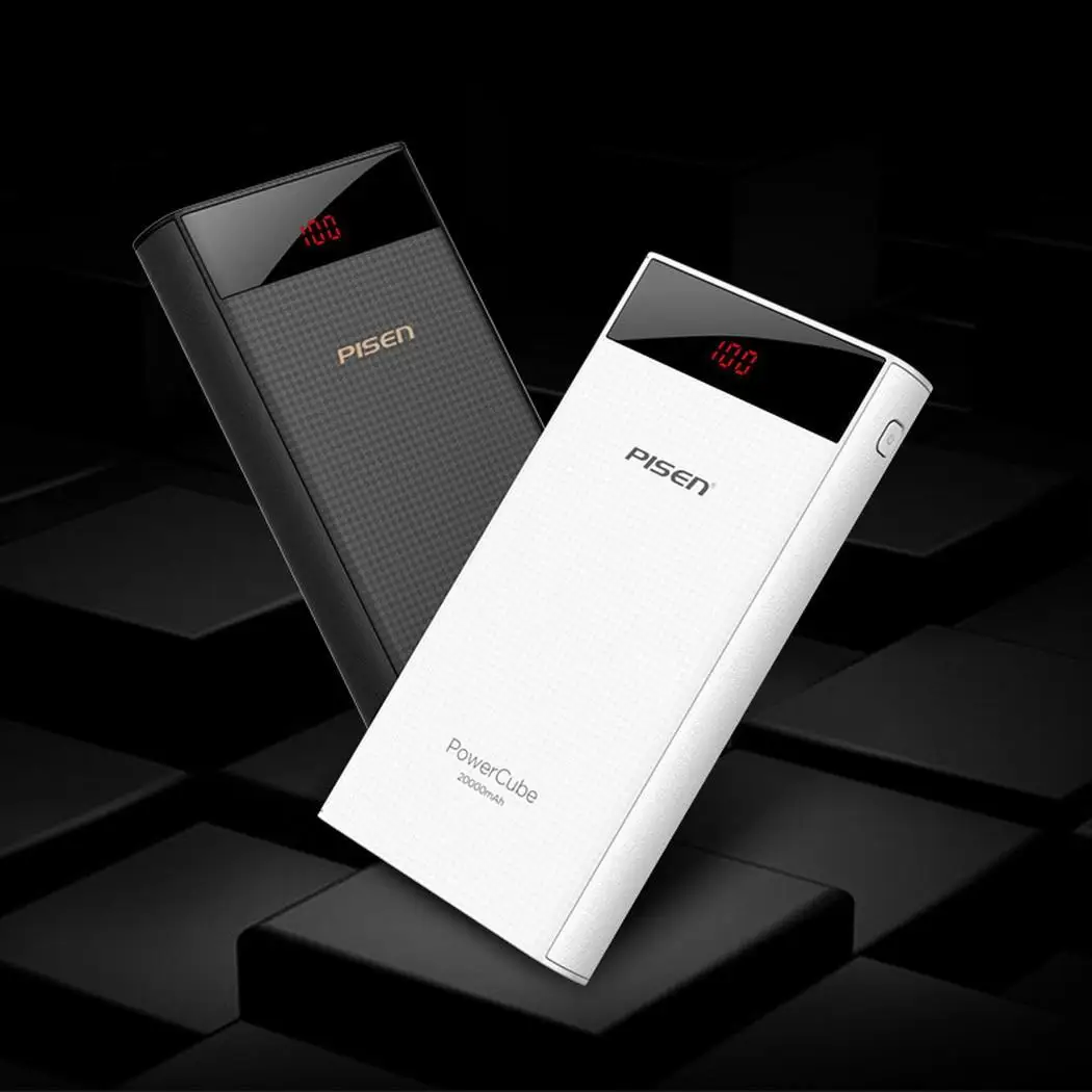 20000mAh power Bank светодиодный цифровой дисплей type-C двойной USB телефон внешнее зарядное