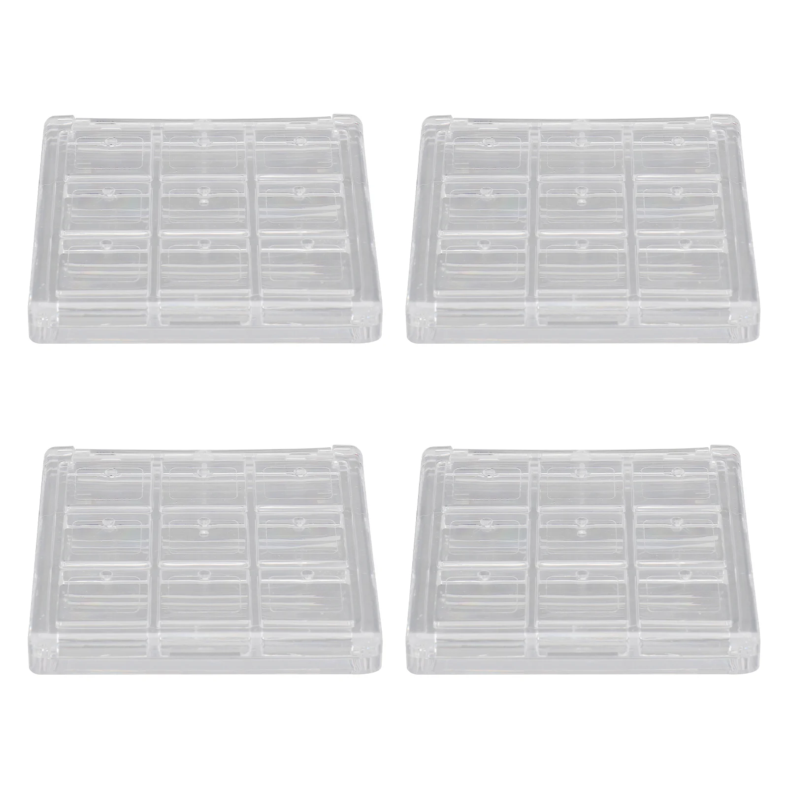 

4pcs Empty Blusher Eyeshadow Boxes Multi-grid Eyeshadow Cosmetics Organizers