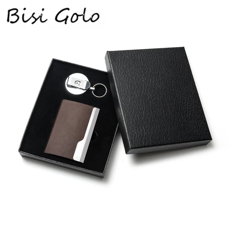 BISI GORO/2021 Новый бумажник RFID комплект Для мужчин Алюминий магнит держатель для карт
