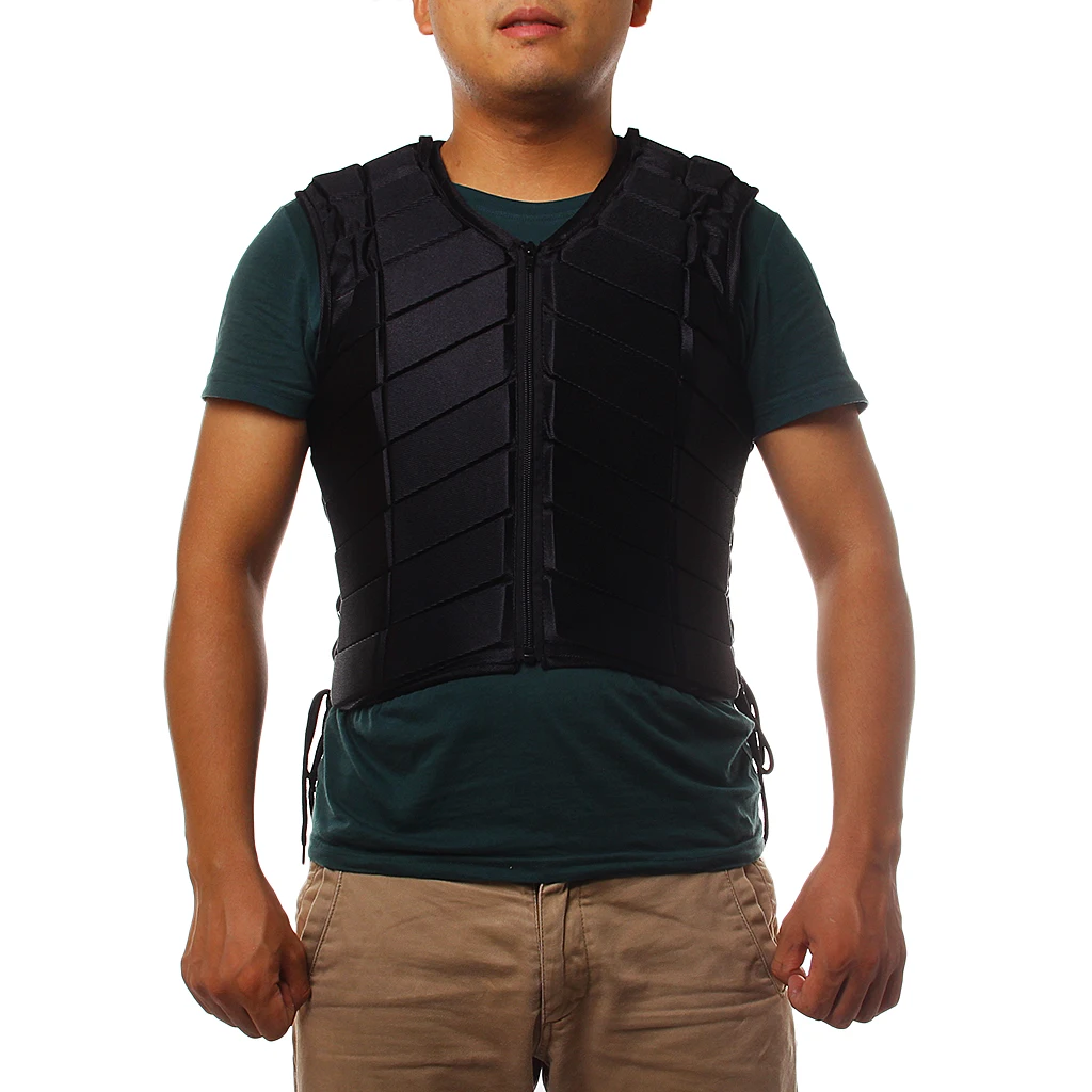 

2 Pack Equestrian Horse Riding Safety Vest Protective Vest Body Protector with Zipper Closure for Men Women, Adjustable, 3XL