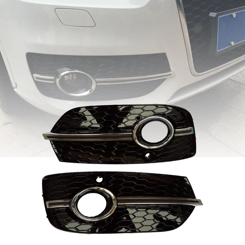 

NEW-Car Bright Black Front Bumper Fog Lamp Grille Front Honeycomb Grille Suitable for - Q3 2013-2015