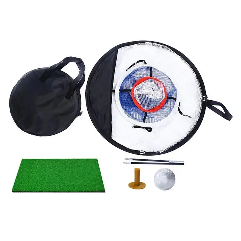 

Adult Children Golf Training Network Indoor Outdoor Chipping Pop UP Pitching Cages Mats Practice Net Golf Training Aids Bag Net
