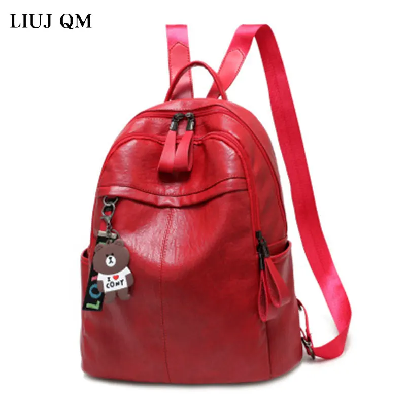 

Backpack New Students Fashion Casual Korean Women School Bag Leather Backpack Designer Shoulder Bags For Women 2022 School Bags