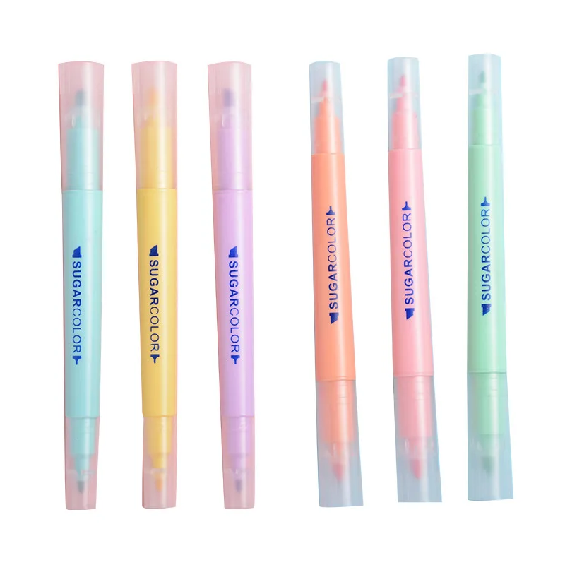 

Paint Markers Fluorescent color hand account pen student draw key marker number pen office stationery candy double-end pen