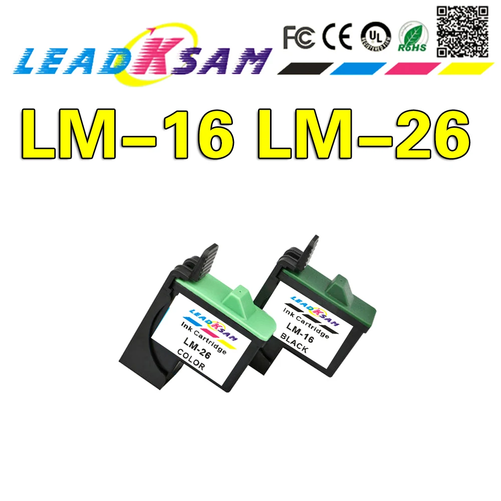 LM16 LM26 чернильный картридж 16 26 совместим с Lexmark Z13 Z23 Z25 Z600 Z605 X1100 X1150 X1185 X1270 Z33 Z35 Z515 Z517
