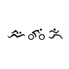 14,3*2,9 см крутой триатлона Плавание Велоспорт Run повязка на голову уникальный силуэт автомобиля Стикеры виниловый Настенный декор Графический черный, серебристый цвет C12-0660