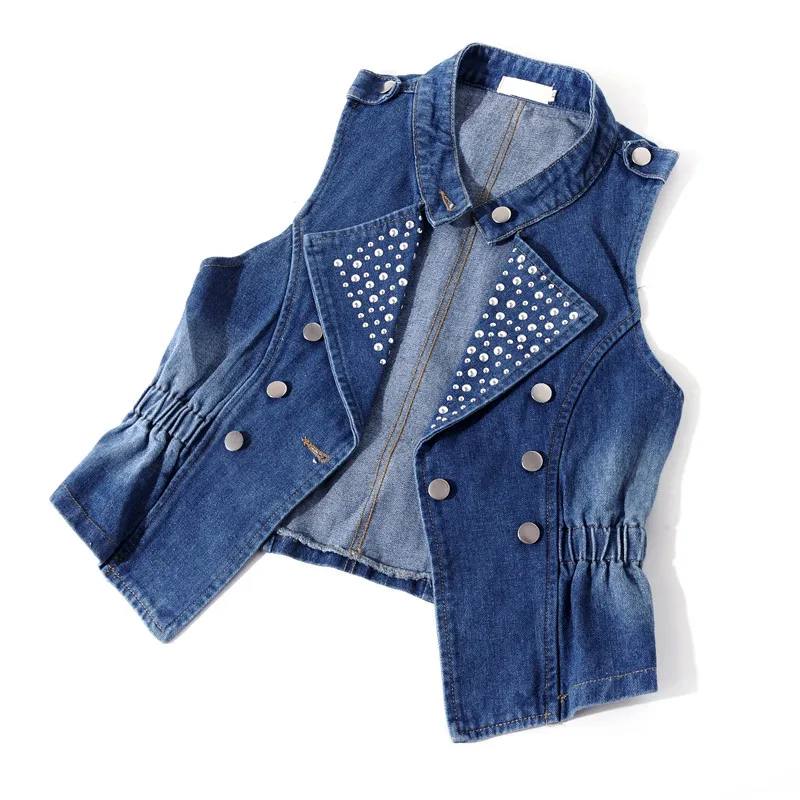 Весна-Осень 2020 джинсовый жилет пальто женская куртка повседневные жилеты