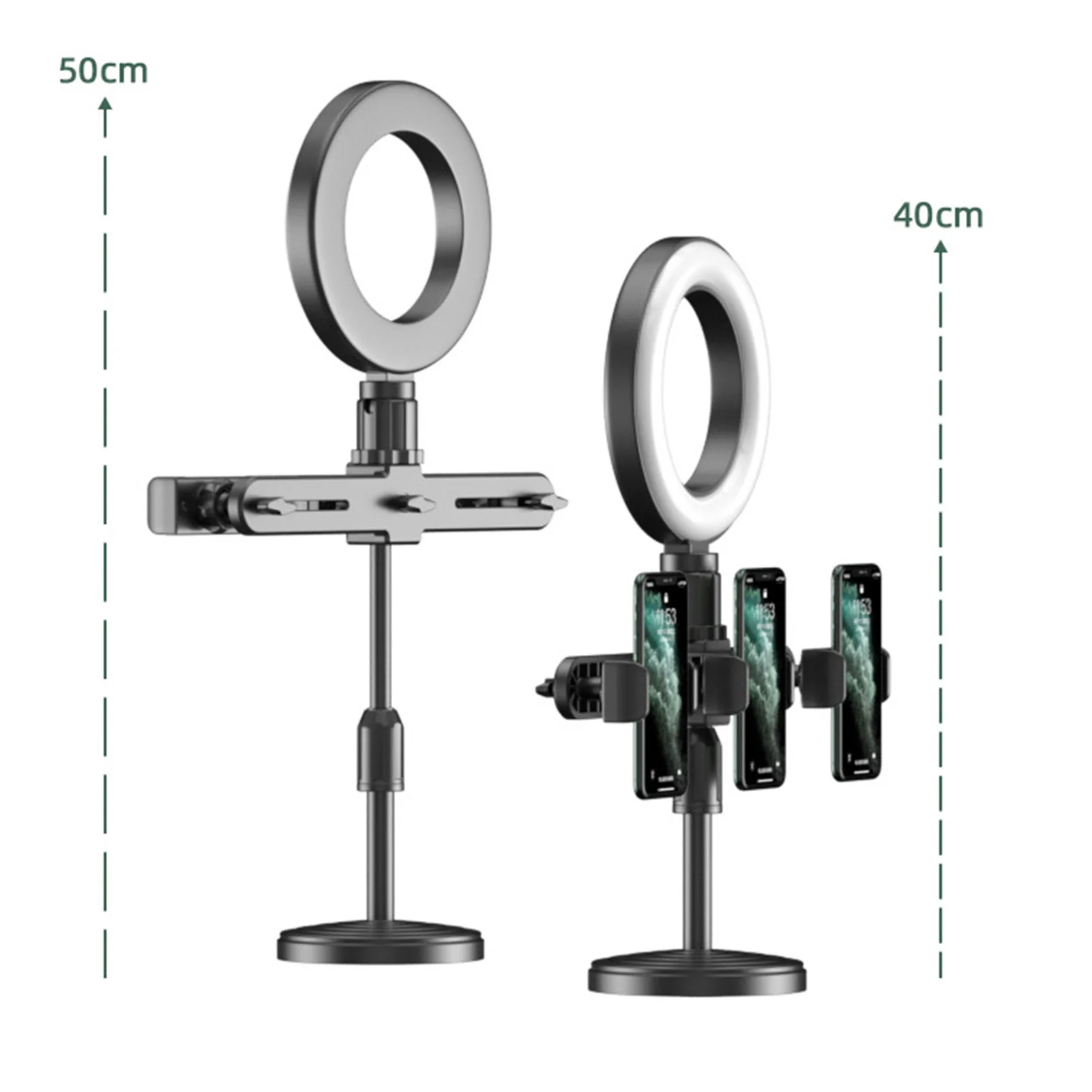 

Adjustable Multi-camera Desktop Live Broadcast Holder Mobile Phone Selfie Stick