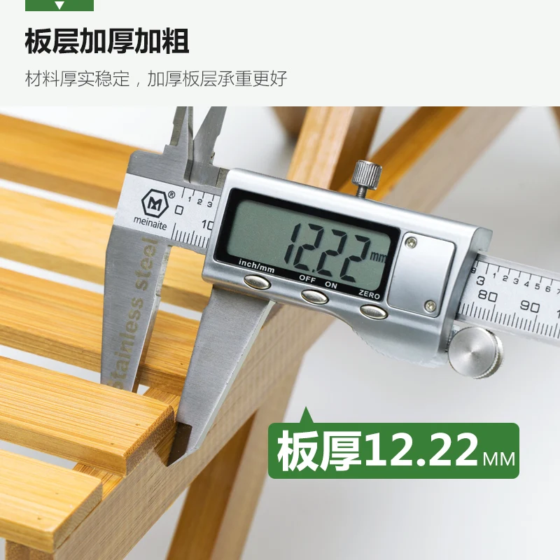 Цветочная полка из твердого бамбука 2 слоя складная стойка держатель для