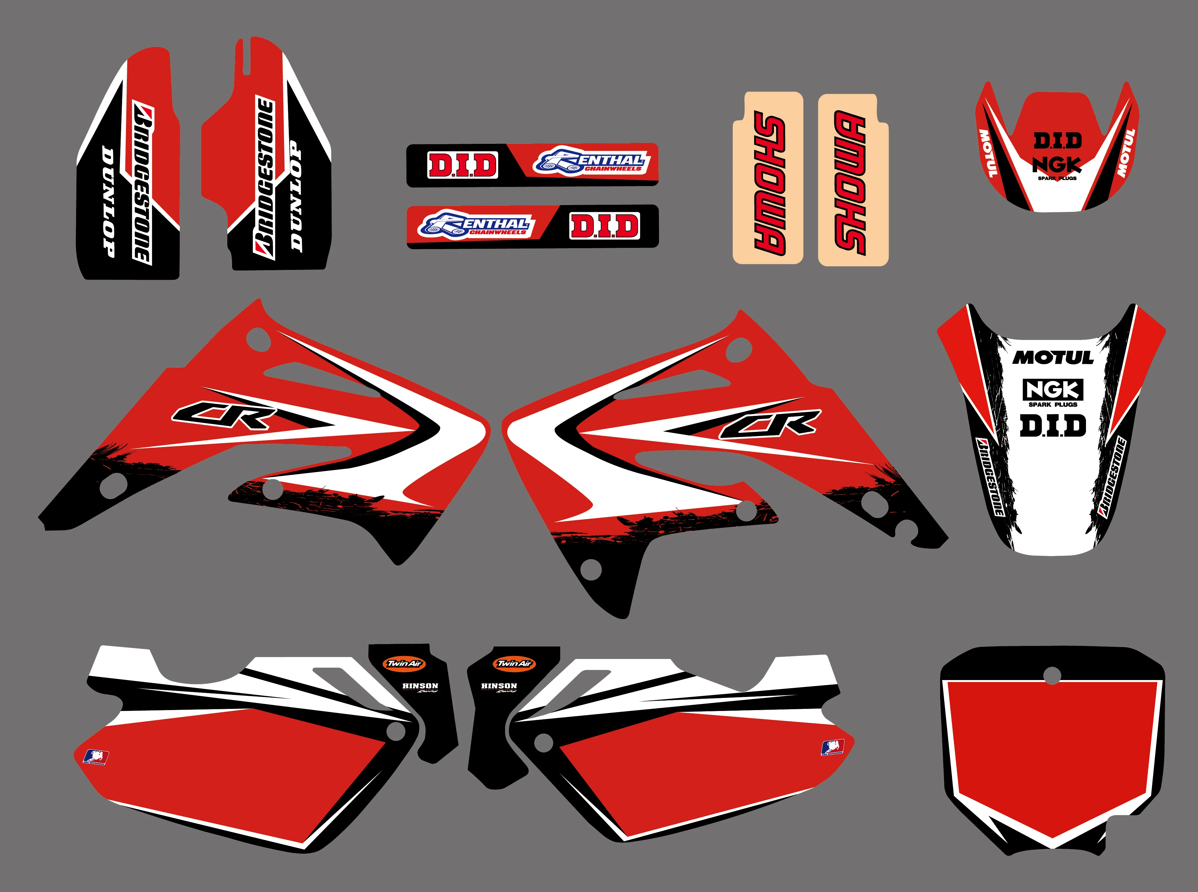 Графические наклейки для мотоцикла Honda CR85R CR85 2003 04 05 06 07 08 09 10 11 2012|sticker kit|team graphicsdecal