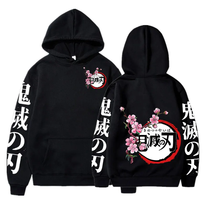 

Anime Demon Slayer Graphics Print Hoodie Long Sleeve Pullovers Casual Hip Hop Tops Unisex Clothes Kimetsu No Yaiba Sweatshirts