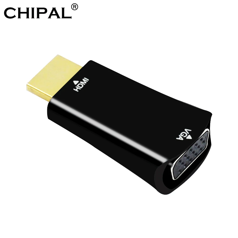 CHIPAL для hdmi-vga конвертер HDMI2VGA кабель адаптер Коробка для ПК компьютер ноутбук Настольный планшет 1080P HDTV монитор дисплей