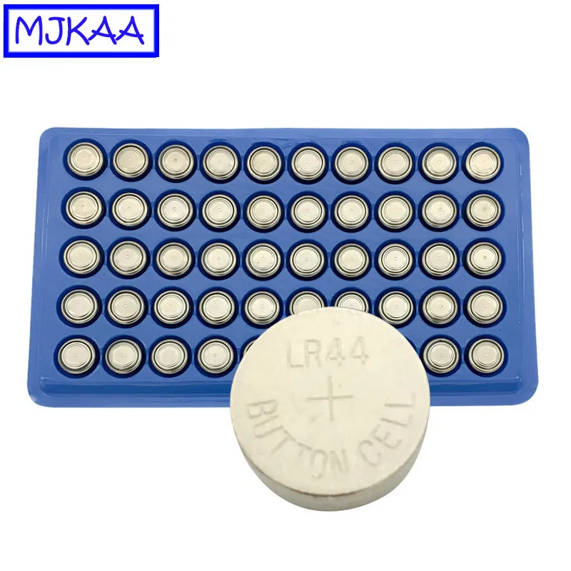 MJKAA 50 шт. AG13 LR44 1 5 В щелочная кнопочная монетная батарея 357A A76 303 SR44SW SP76 L1154 RW82 RW42