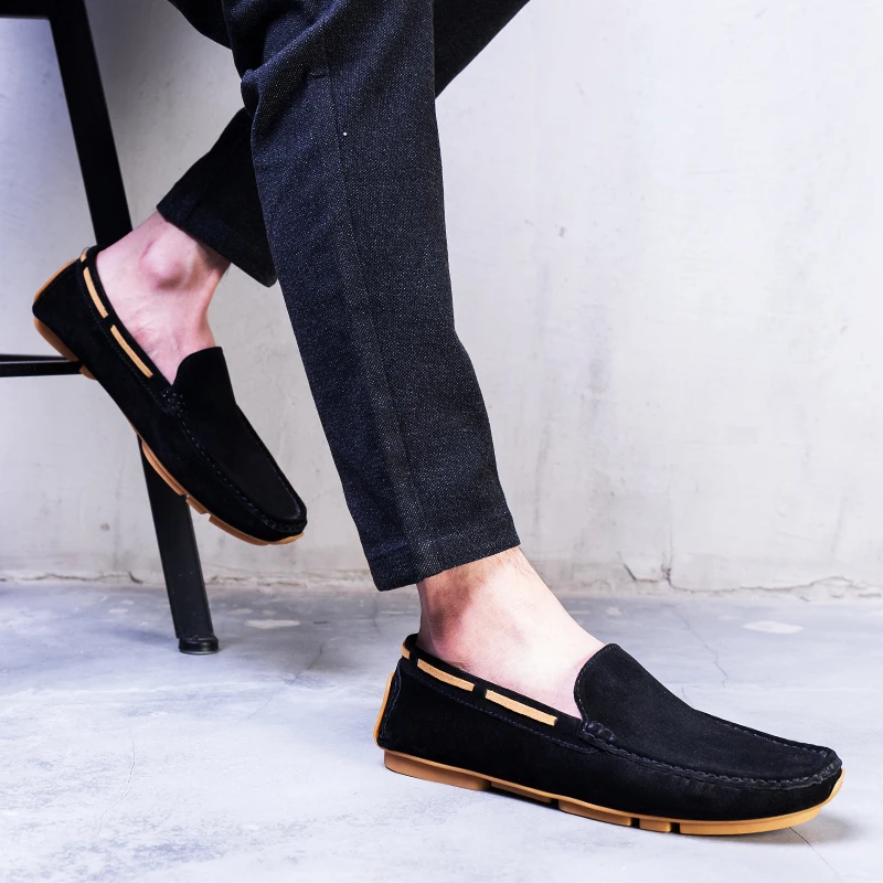 New Outdoor Fashion Men Loafers Moccasins Casual Leather Shoes Men's Slip On Driving For Man comfortable w4 | Обувь